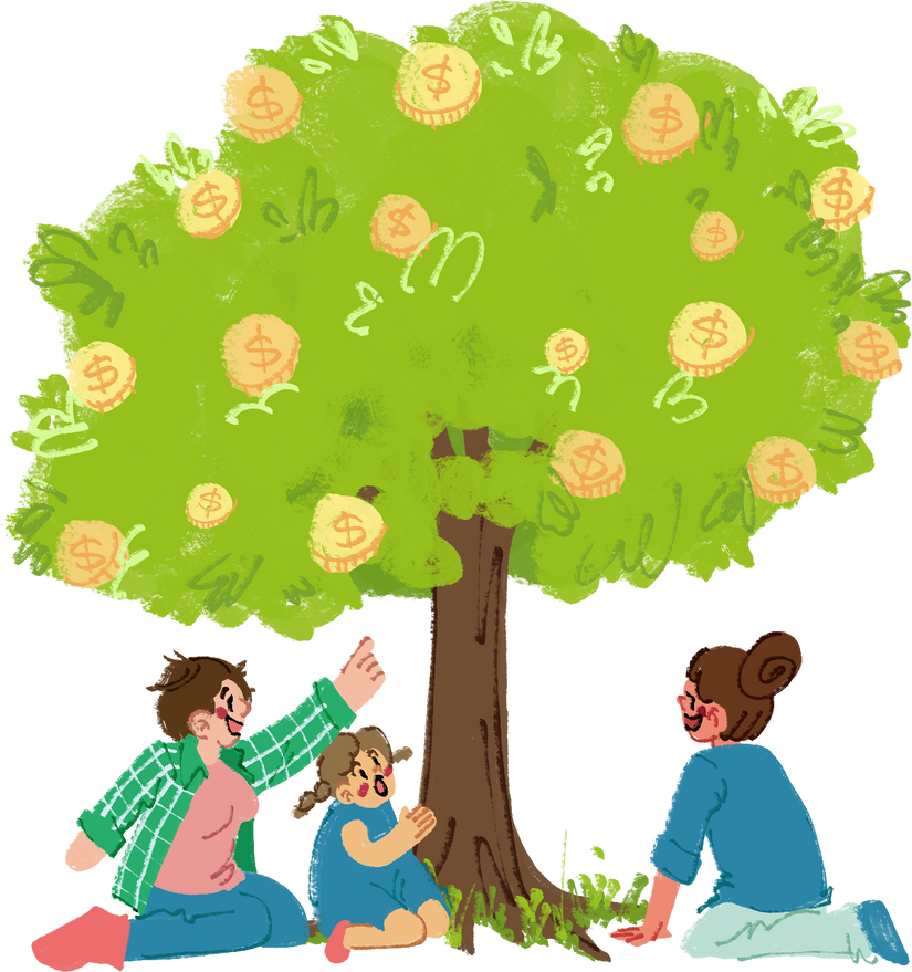 Playful Family Money Tree